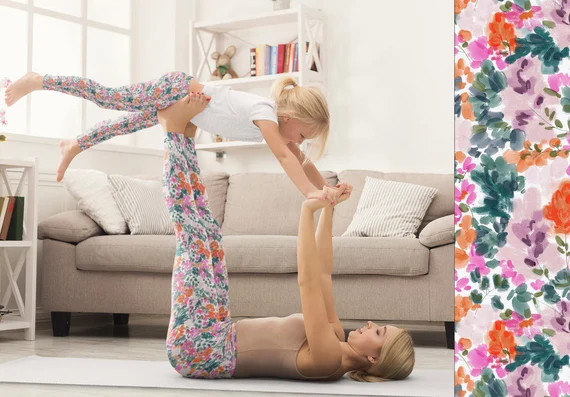 Mommy Daughter Leggings, High-waisted leggings, mommy and me matching leggings, matching yoga pan... | Etsy (US)