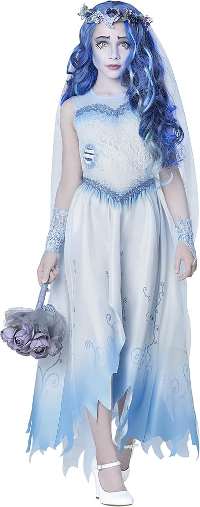 Spirit Halloween Corpse Bride Kids Emily Costume | Officially Licensed | Couples Costume | Tim Bu... | Amazon (US)