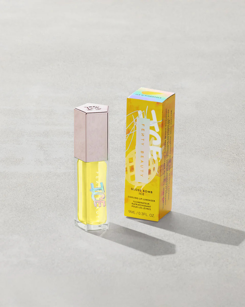 Gloss Bomb Ice Cooling Lip Luminizer \u2014 Ice'd Pineapple | Fenty Beauty