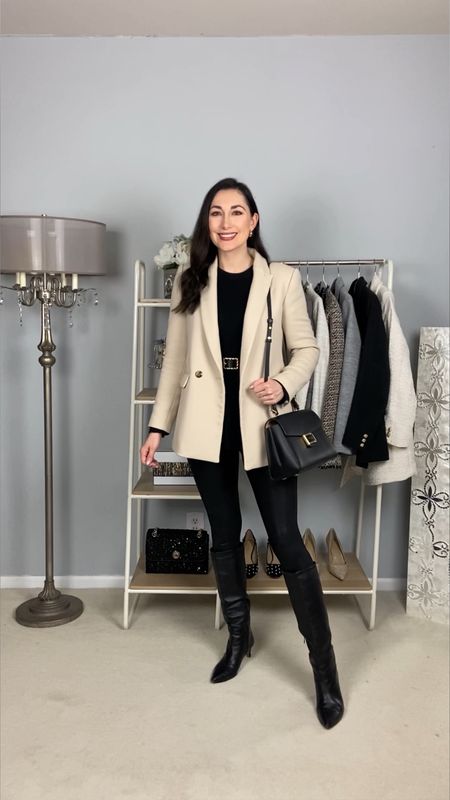 I wore this outfit to meet a friend for coffee a few weeks ago! I love the mix of casual yet polished which is my favorite kind of everyday outfit. Change up the faux leather leggings for trousers and it can easily be styled for work or jeans for an even more casual look! 



#grwm #winteroutfit #neutralstyle #fauxleatherleggings #kneehighboots #neutraloutfit #everydaystyle #dressycasual #getreadywithme #spanx #outfitstyling 

#LTKitbag #LTKSeasonal #LTKstyletip