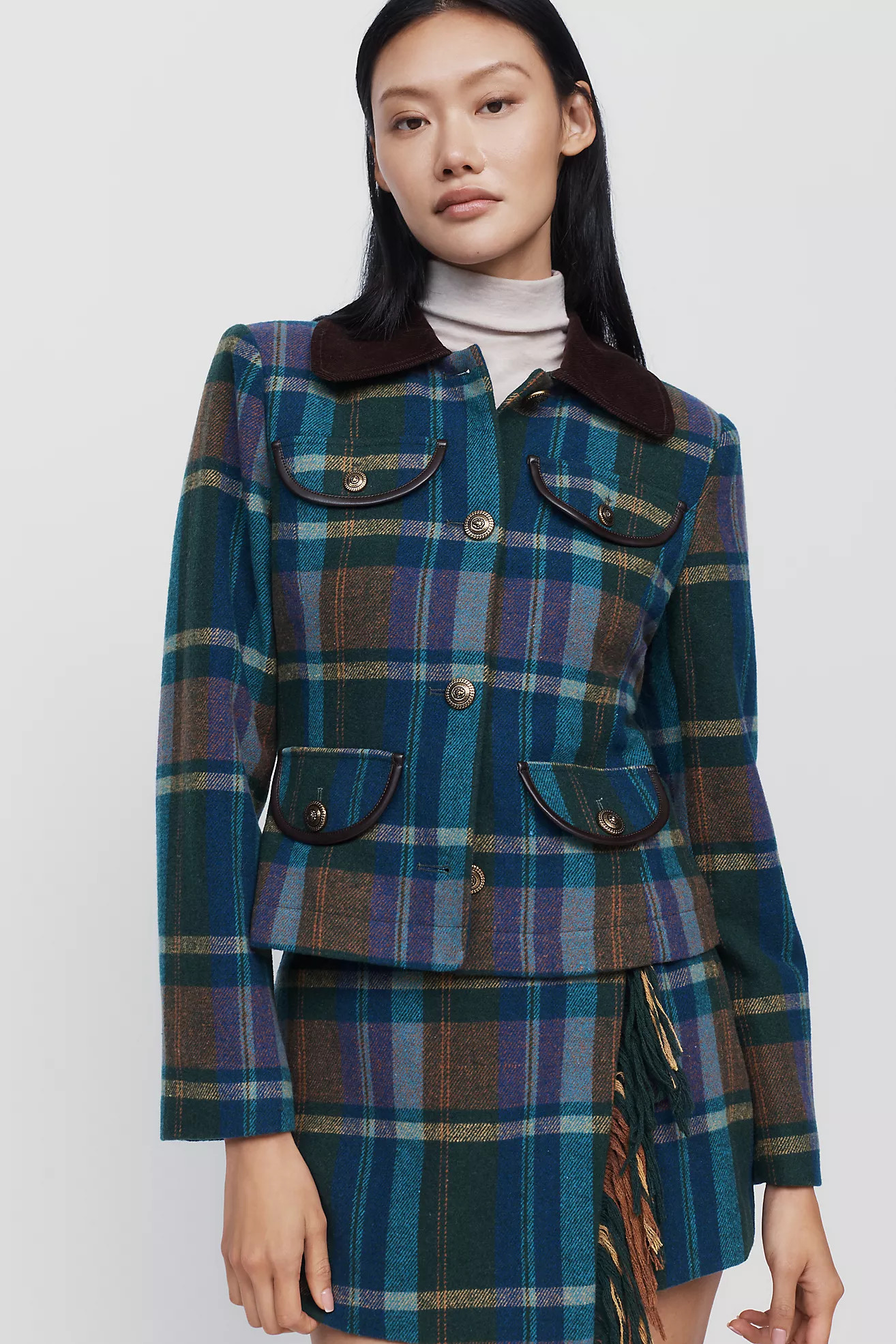 Avec Les Filles Slim Plaid Jacket | Anthropologie (US)