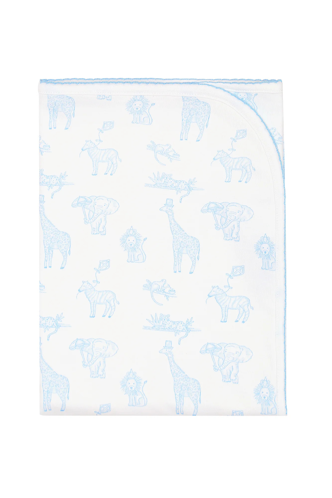 Blue Safari Receiving Blanket | Nellapima