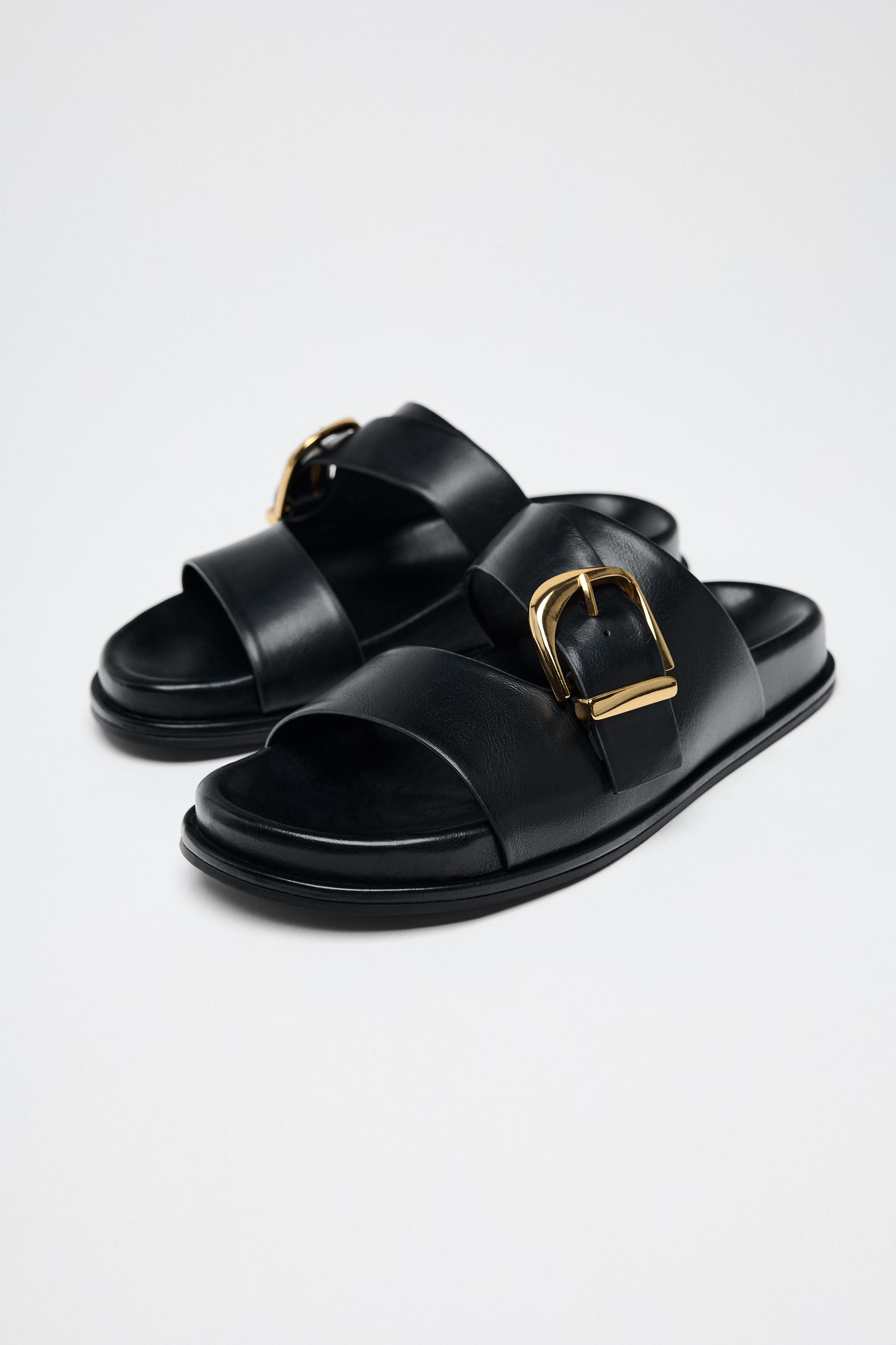 BUCKLE FLAT SANDALS | Zara US