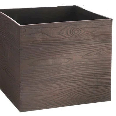 Square Woodgrain Planter | Wayfair North America