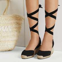 Lace Up Espadrille Wedges | SHEIN
