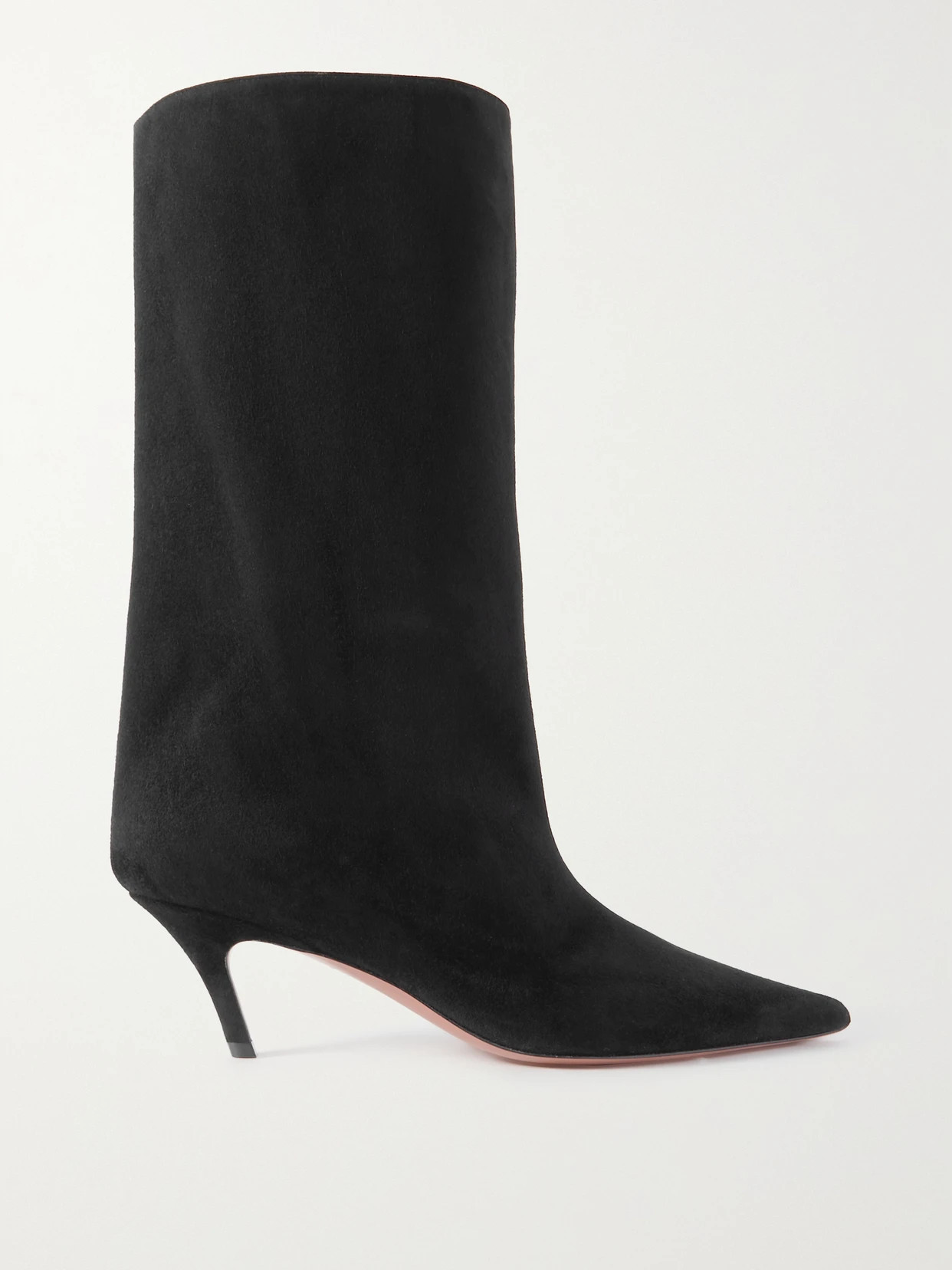 Amina Muaddi - Fiona Suede Boots - Black | NET-A-PORTER (UK & EU)