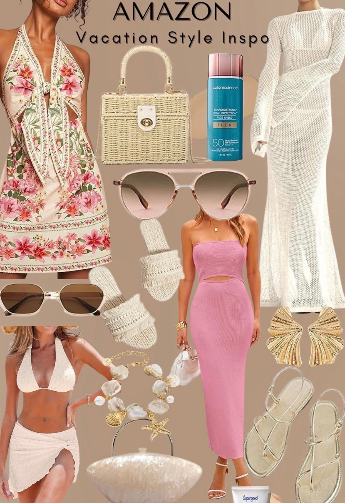 Amazon resort wear style that looks WAYYYY more expensive than it is! ☀️ Affordable pieces to take with you on your next Vacay that look so chic! 🩷

#amazon 
#amazon finds
#amazon fashion
#amazon handbags 
#amazon jewelry 
#amazon vacation 
#travel essentials 
#travel fashion
#resort wear 2026
#vacation outfits beach
#beach stylee
#vacation fashion
#vacation outfit
#two piece swim
#swim cover up 
#crochet cover up ￼
#straw handbag
#top handle bag
#beach handbag 
#clutch 
#beach maxi dress 
#gold bracelet
#beaded bracelet
#beach jewelry  
#gold earrings
#printed mini dress 
#hawaiian dress  
#gold sunglasses 
#retro sunglasses
#gold flower earrings 
#14k gold plated
#oversized sunglasses 
#mini dress
#boho mini dress
#crossbody purse
#pink vacation 
#vacation dinner outfit 
#color science 
#flat sandals 
#beach sandals 
#pink midi dress
#bodycon dress 
#strapless dress 
#maxi cover up
#neutral fashion finds 
#ootd  

#LTKSwim #LTKTravel #LTKootd