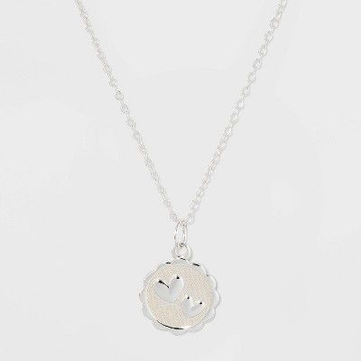 Sterling Silver Mom Medallion Necklace - Silver | Target