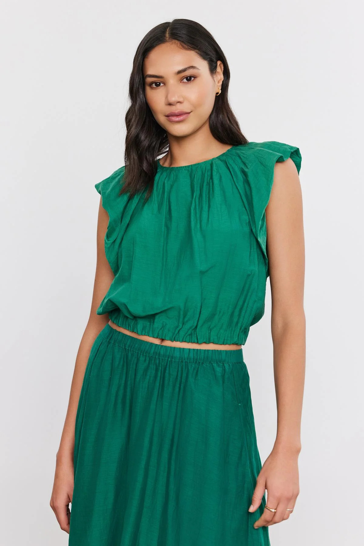 AMORA SILK COTTON VOILE CROPPED TOP | Velvet by Graham & Spencer