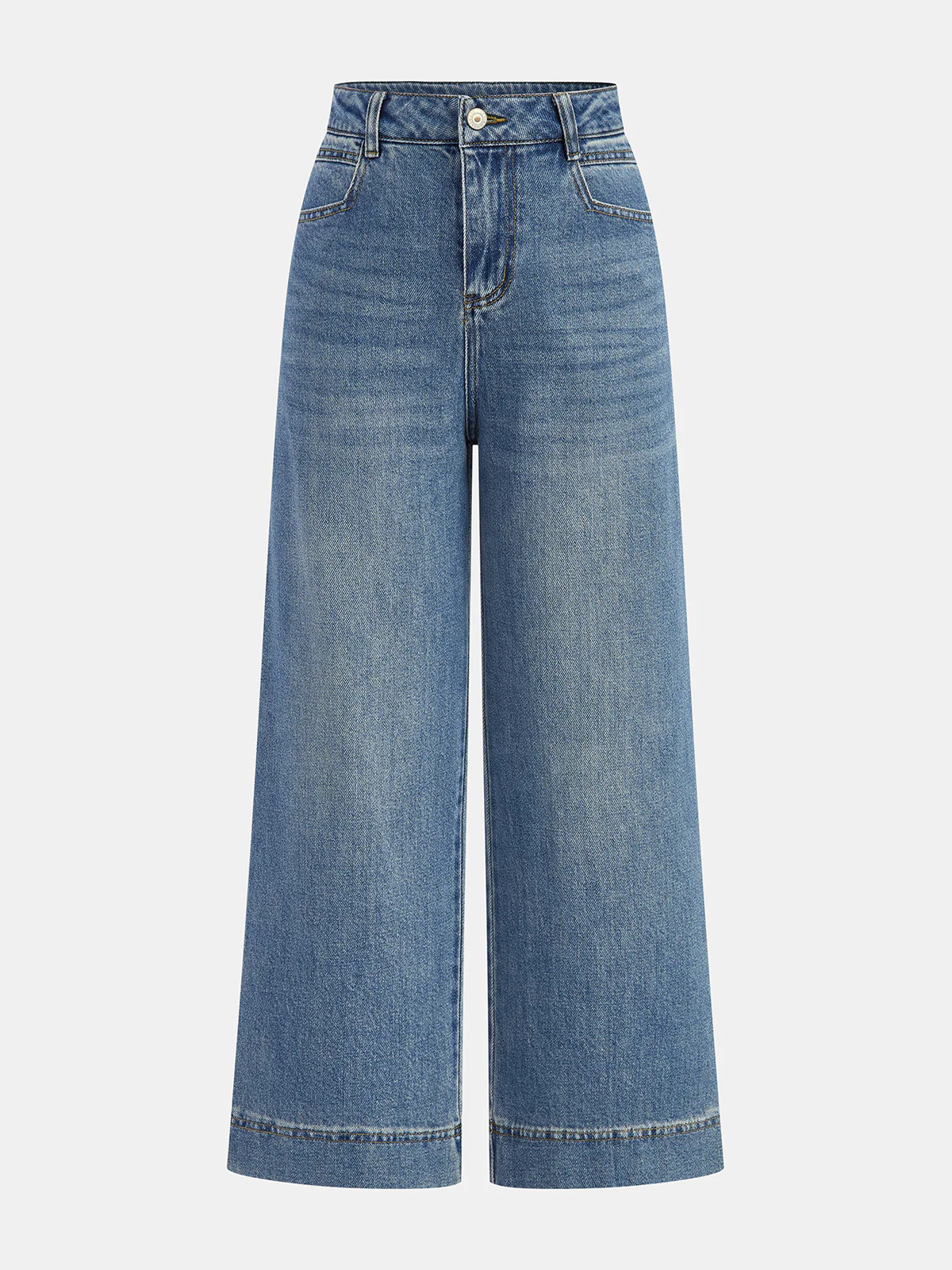 High-Waisted Wide-Leg Jeans | Commense