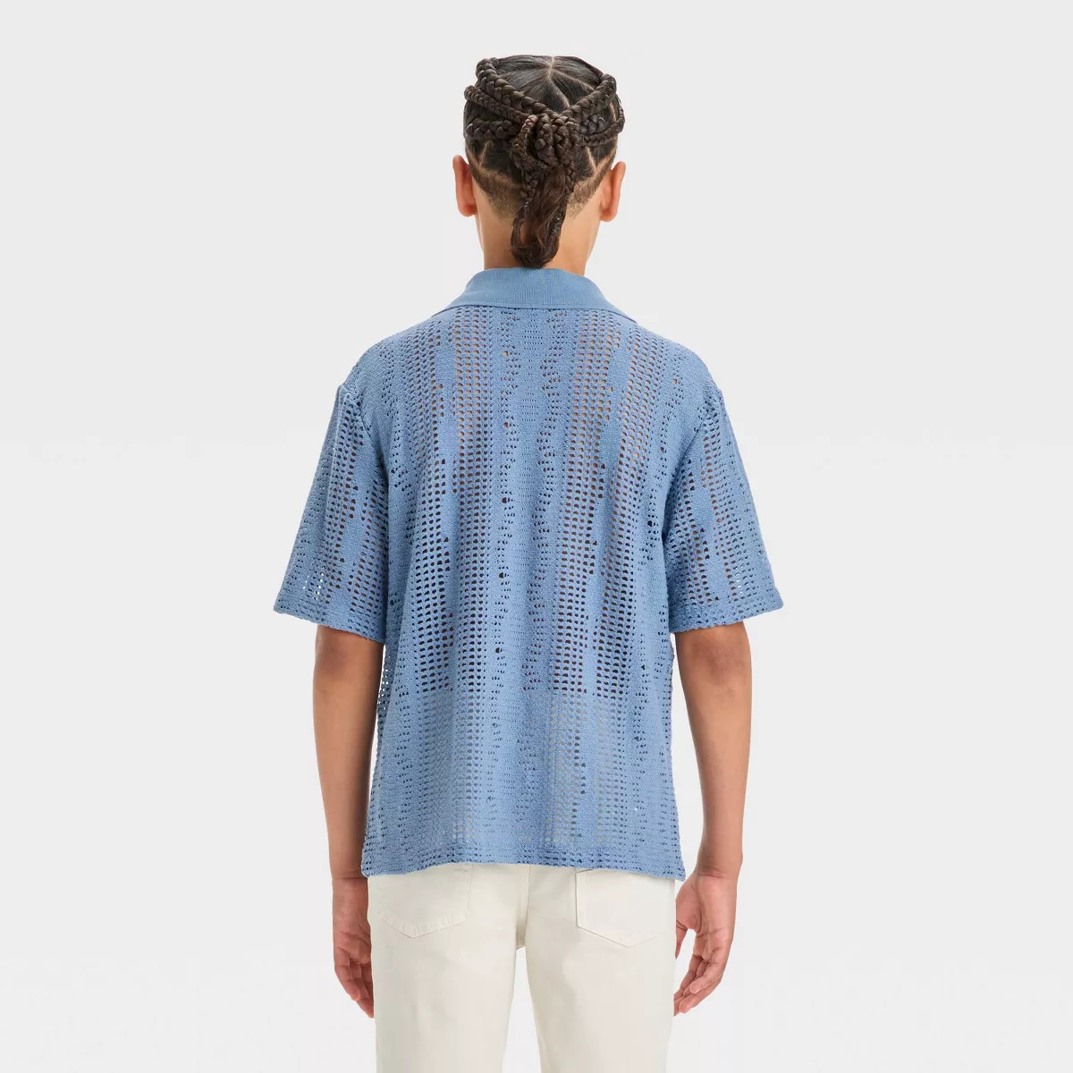 Boys' Short Sleeve Open Knit Polo Shirt - art class™ | Target