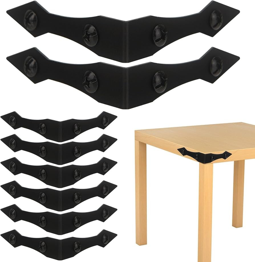 8Pcs Furniture Metal Corner Protectors Vintage,Black Decorative Corner Brackets,3.9x3.9x0.8inch E... | Amazon (US)