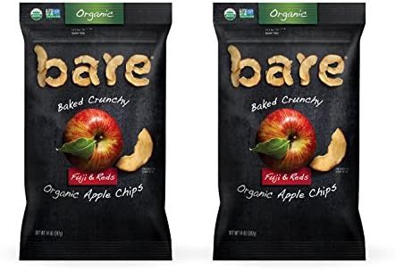 Bare Baked Crunchy Organic Apple Chips, Fuji & Reds, Gluten Free, 14 Ounce Bag, 2 Count | Amazon (US)