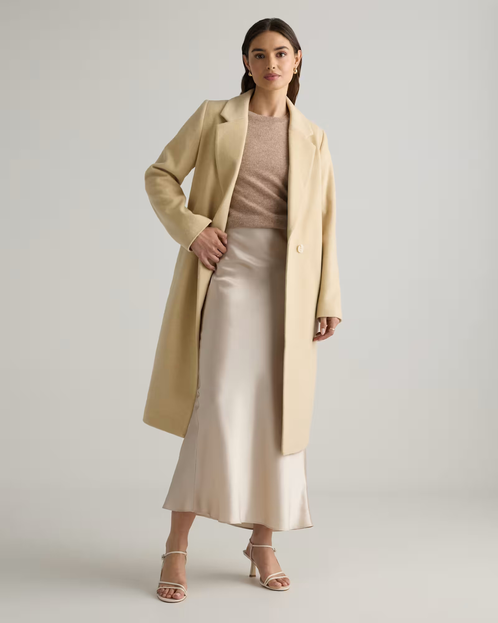 Italian Wool Classic Single-Breasted Coat | Quince