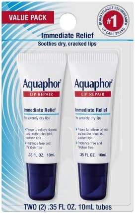 Aquaphor Lip Repair - Soothe Dry, Chapped Lips - Two .35 oz. Tubes-2 Count (Pack of 1) | Amazon (US)