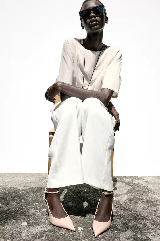 PATENT EFFECT SLINGBACK HIGH HEELS | Zara UK