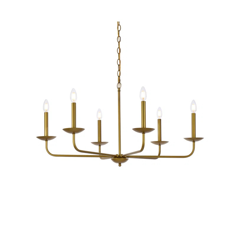 Cohen 6 - Light Candle Style Geometric Chandelier | Wayfair North America