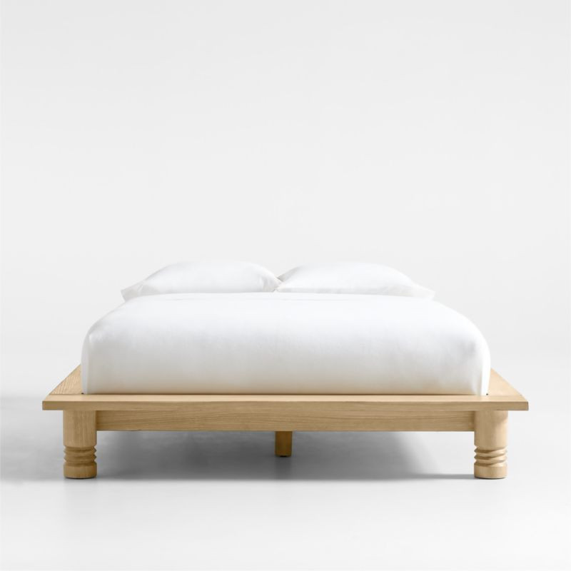 Revival Oak Wood Platform Bed by Athena Calderone | Crate & Barrel | Crate & Barrel