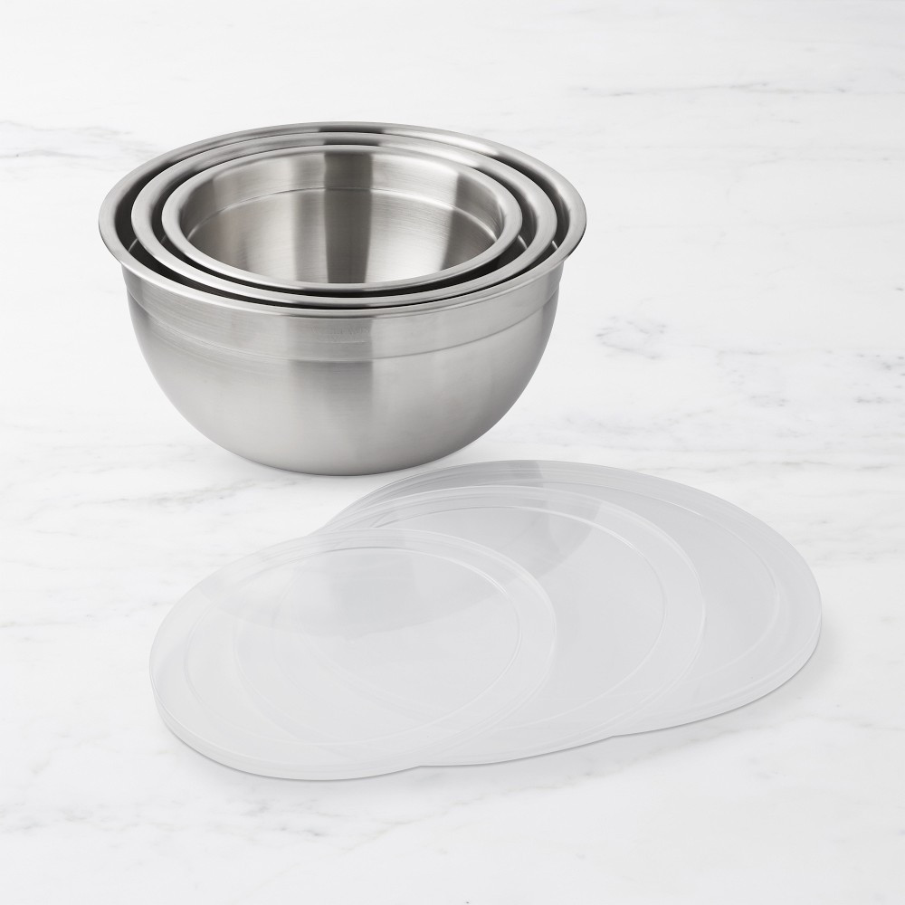 Williams Sonoma Stainless Steel Mixing Bowls With Lid, Set Of 3 | Williams-Sonoma