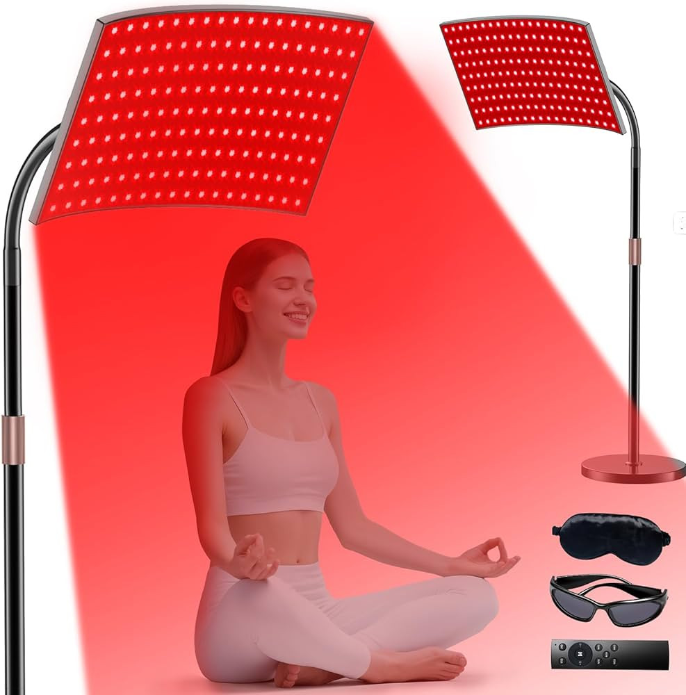 Red Light Therapy for Body Face, Infrared Light Therapy Lamp with Adjustable Stand, 660nm and 850... | Amazon (US)