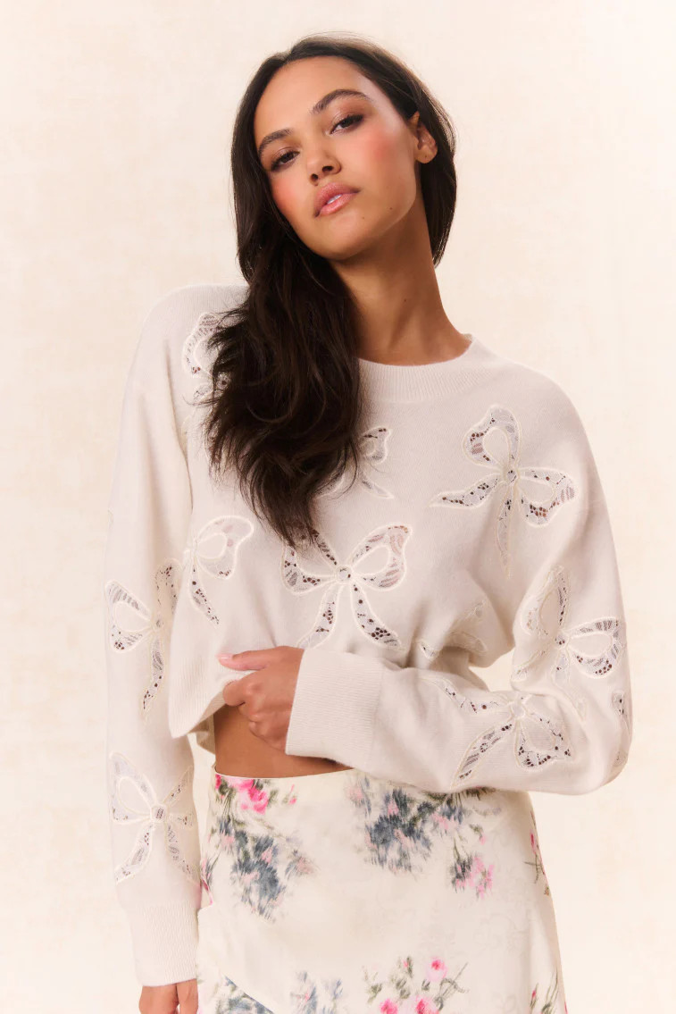 Parson Bow Print Pullover | LoveShackFancy