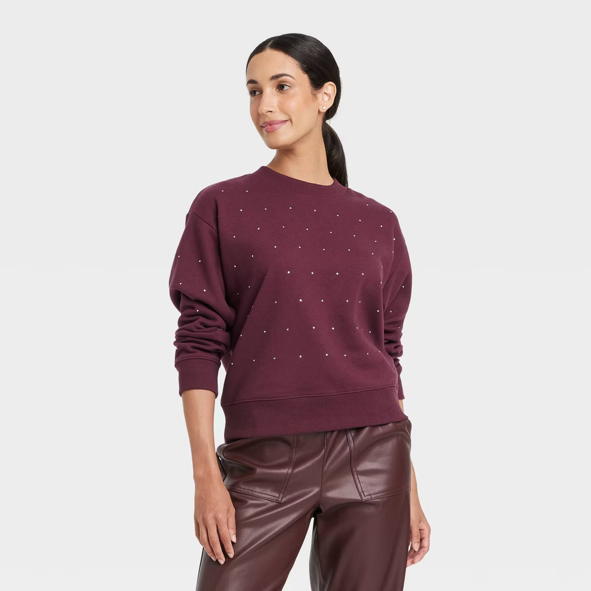 Women's Rhinestone Sweatshirt - A New Day™ | Target