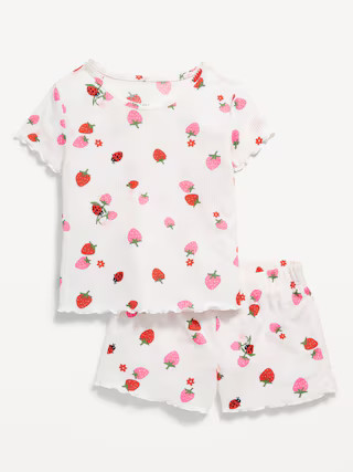 Printed Pajama Top and Shorts Set for Girls | Old Navy (US)