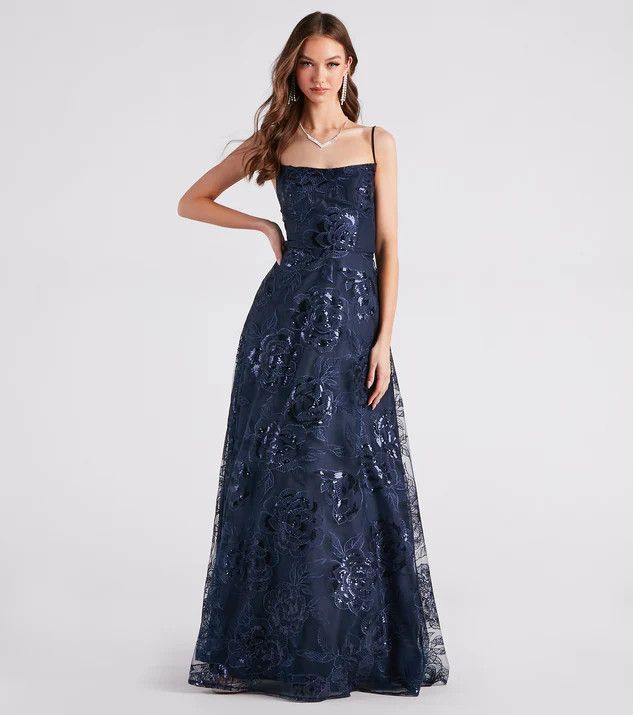 Helga Sequin Embroidered A-Line Ball Gown | Windsor Stores