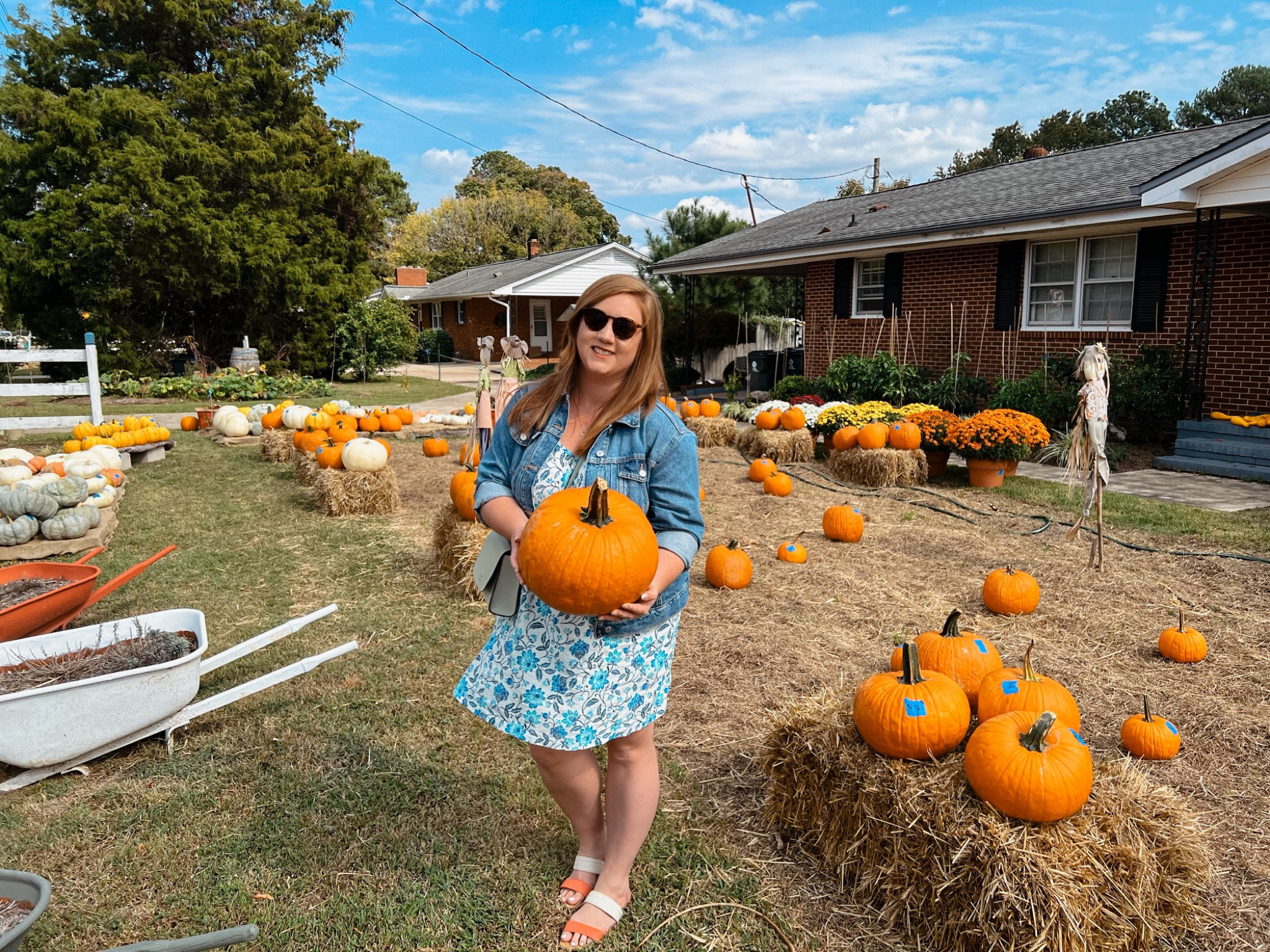 Pumpkin picking outfit. Old Navy dress and denim jacket, LC by Lauren Conrad sandals from Kohls

#pumpkinpicking #oldnavy #kohls #laurenconrad #denim

#LTKshoecrush #LTKFind #LTKfit