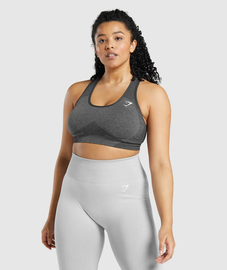 Gymshark Vital Seamless 2.0 Sports Bra - Charcoal Marl | Gymshark (Global)