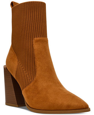 Trinityy Pointed-Toe Pull-On Knit Dress Booties | Macy's