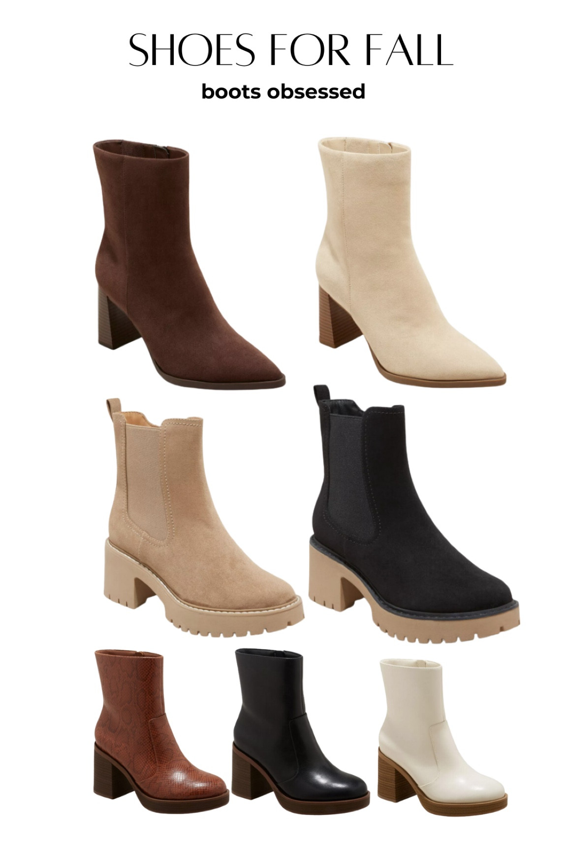 I always love when Target launches their boots in the fall. They are usually under $40-50 and last the whole season if not for years! I’m loving the pointed toe styles this year in that chocolate brown and cream. 😍

#LTKfindsunder50 #LTKSeasonal #LTKshoecrush