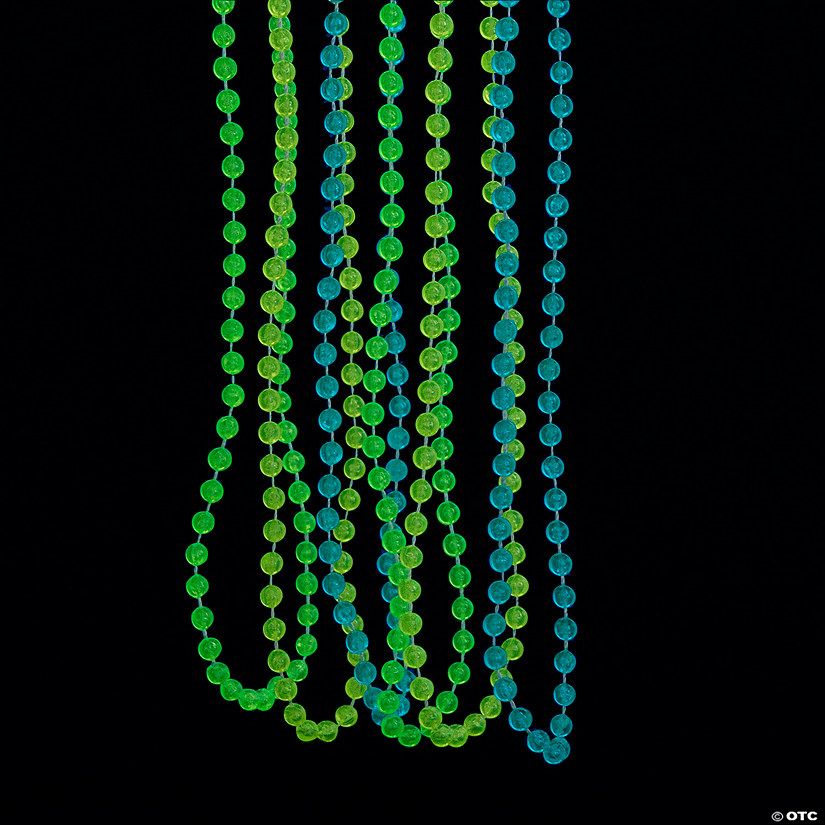 Glow-in-the-Dark Beaded Necklaces - 24 Pc. | Oriental Trading Company