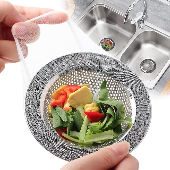 300 PCS Kitchen Sink Strainer Mesh Bag, Small Disposable Mesh Sink Strainer Bags and PP Extractio... | Amazon (US)