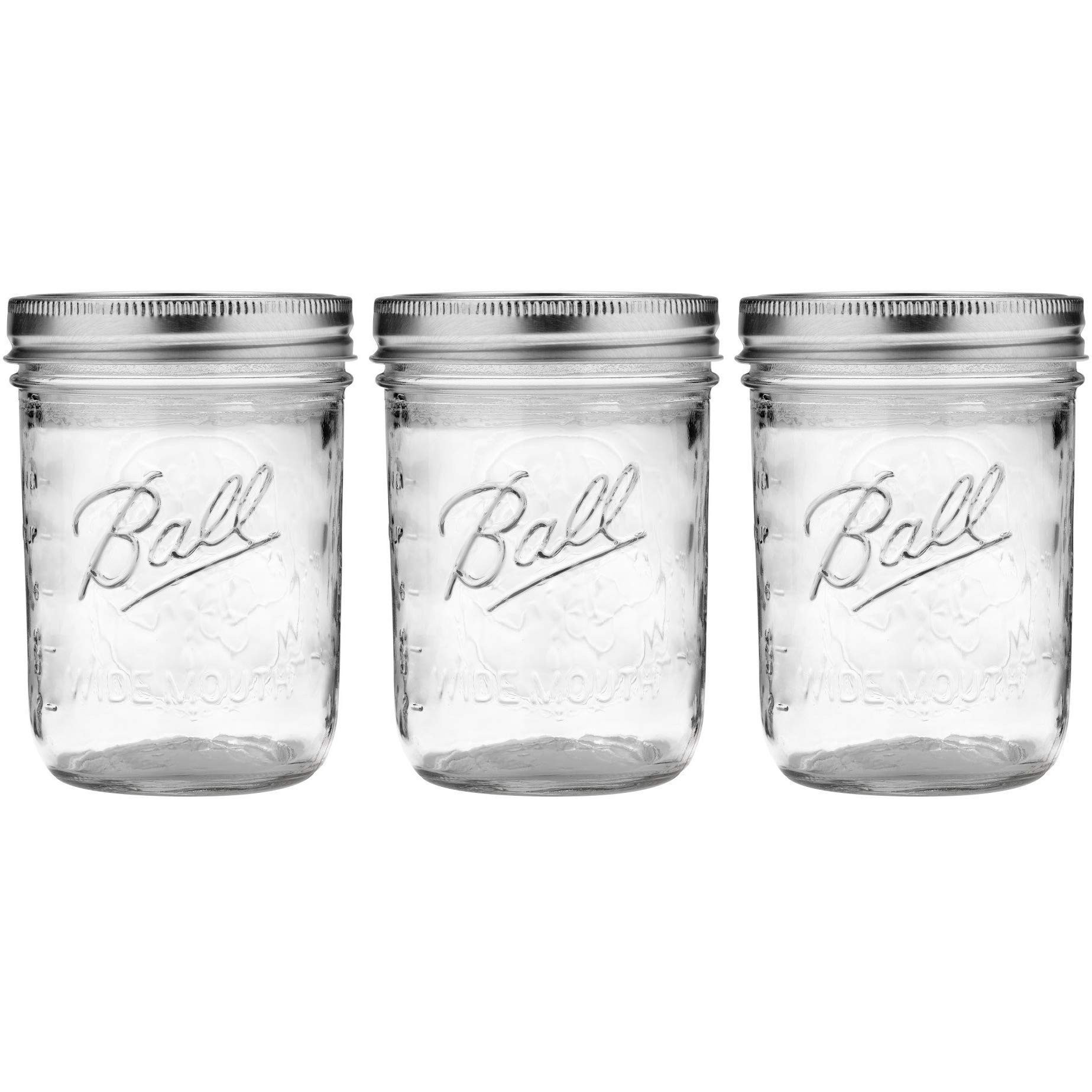 Ball Wide Mouth Glass Mason Jars with Lids and Bands, Used for Canning, Pickling, Juice, Jam, Jel... | Amazon (US)