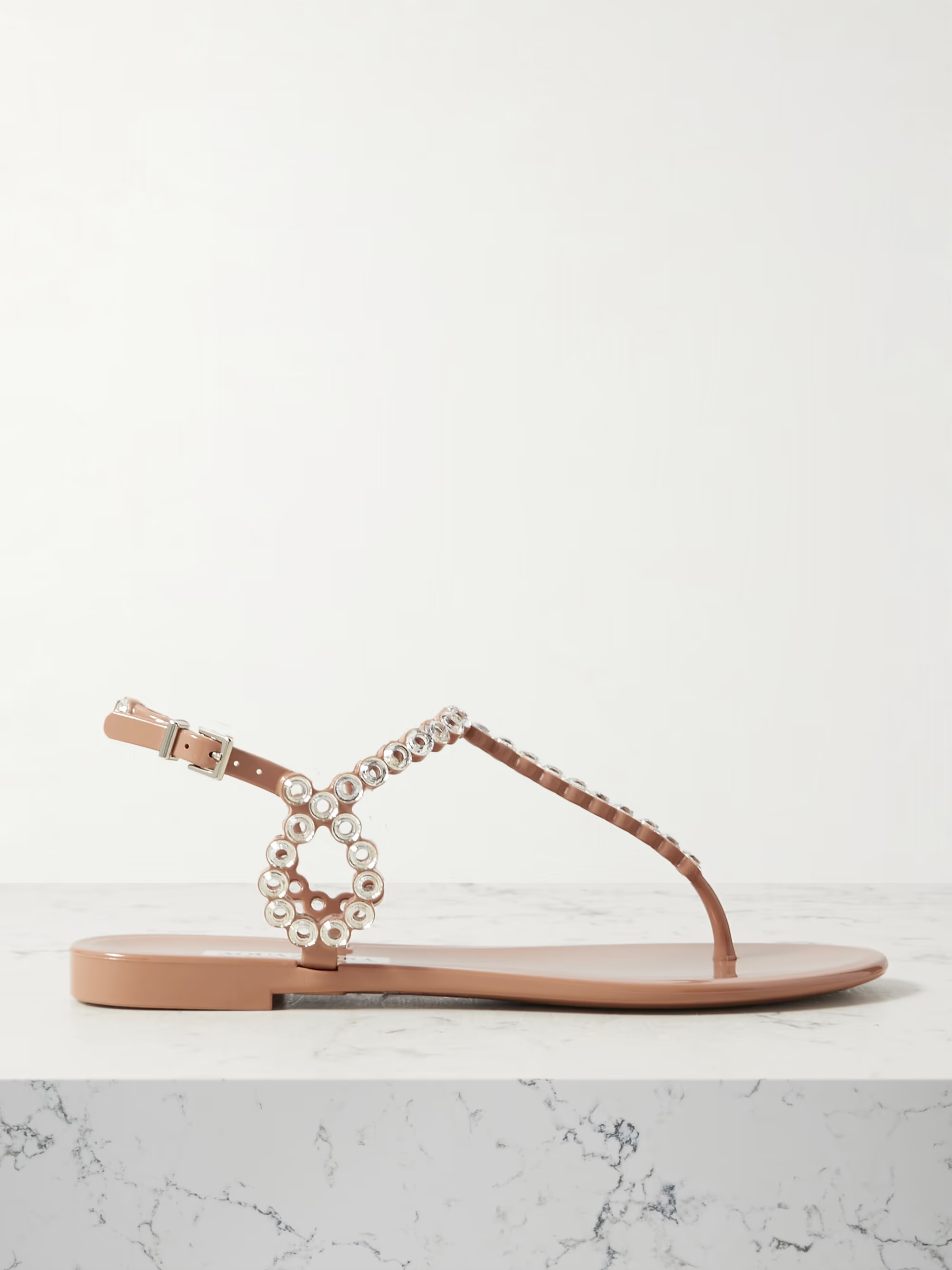 Almost Bare crystal-embellished PVC sandals | NET-A-PORTER (UK & EU)