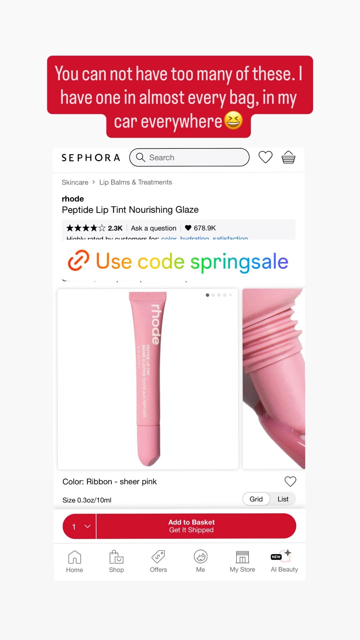 Sephora sale favorites rhode beauty lip peptide 

#LTKBeauty