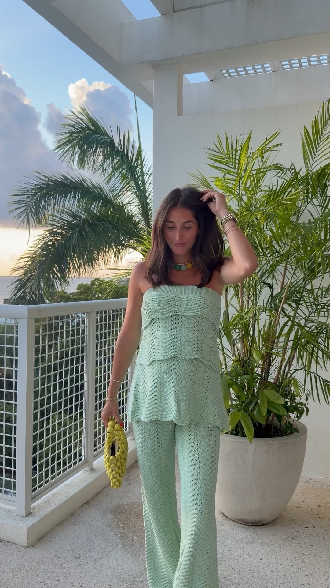 Dinner last night! 🤍 bump friendly vacation look. Wearing an xs in top & bottom.

#LTKootd #LTKBump #LTKTravel