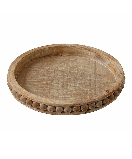 Creative Co-Op Decorative Trays - White Round Wood Tray | Zulily