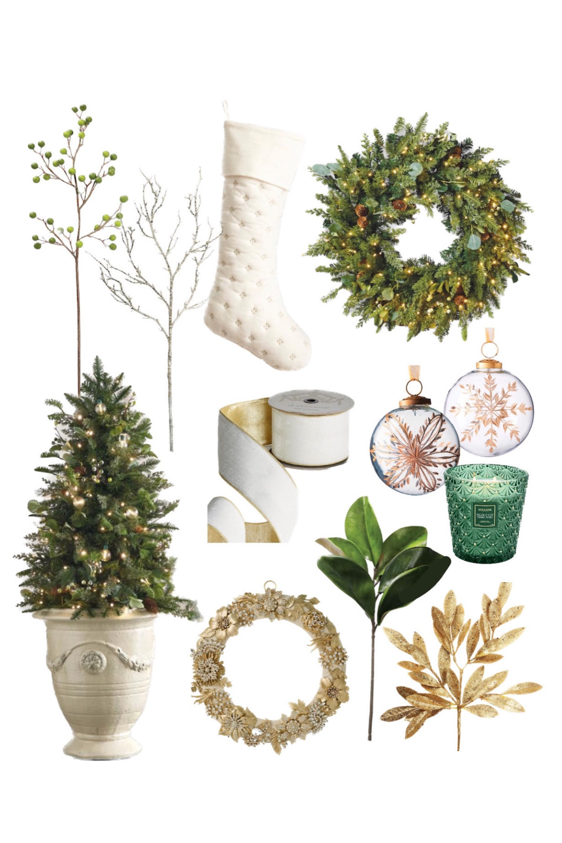 Get your home holiday ready with the most gorgeous Christmas decor from @Frongate 🎄✨ Receive free shipping code: FSHOL1123 🌟 #ad #Frontgate Holiday decor natural wreath potted Christmas tree in urn planter white and gold ribbon velvet ribbon wired ribbon 

#LTKhome #LTKHoliday #LTKsalealert
