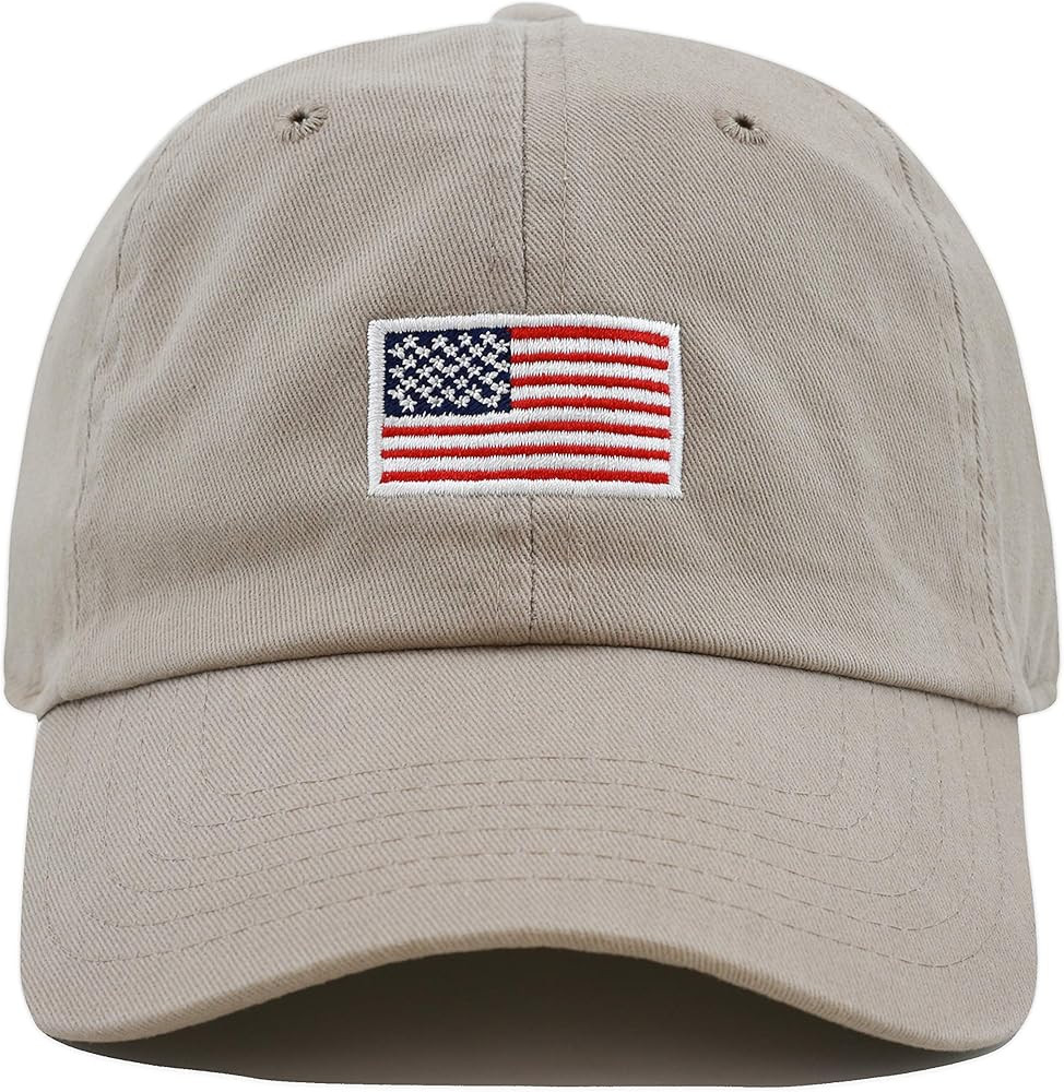 USA Flag & Embroidery Premium 100% Cotton Low Profile Adjustable Baseball Dad Cap | Amazon (US)