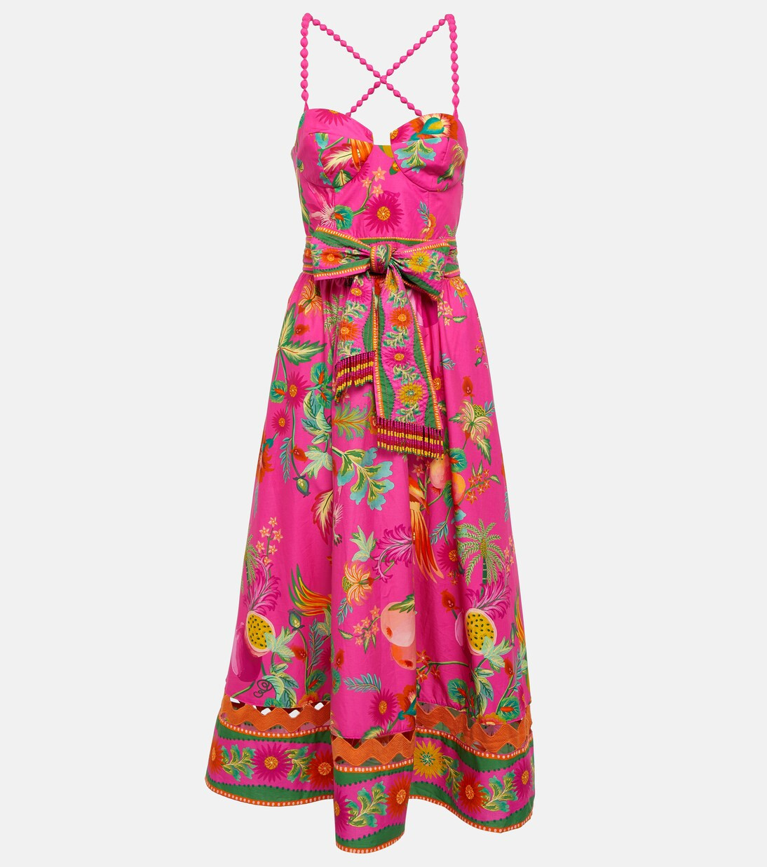 Delicate Fruit Garden cotton midi dress | Mytheresa (UK)