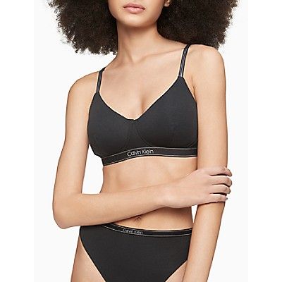 Pure Ribbed Lightly Lined Bralette | Calvin Klein | Calvin Klein (US)