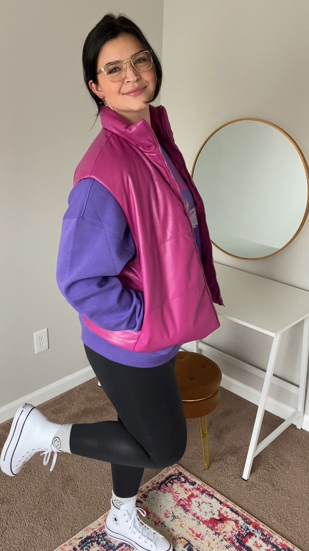 The perfect colorful fall/winter fit! I am 5’9 and wearing an XL in the Nirvana Sweatshirt and a L in my the vest. 💕

#LTKHoliday #LTKstyletip #LTKSeasonal