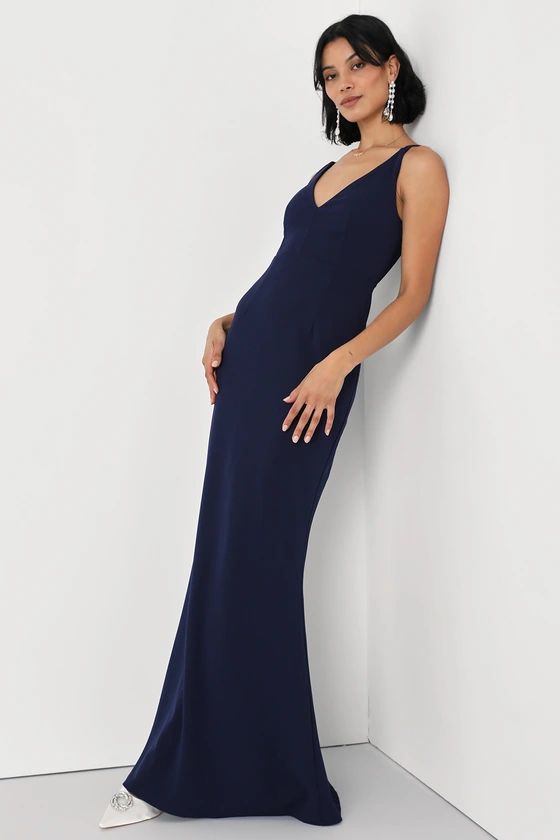 Melora Navy Blue Sleeveless Maxi Dress | Lulus (US)