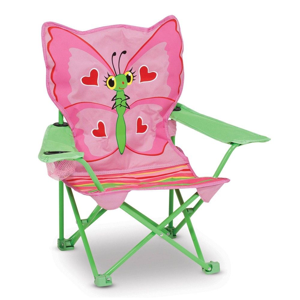 Melissa & Doug Sunny Patch Bella Butterfly Outdoor Folding Lawn and Camping Chair with Carrying Case | Target