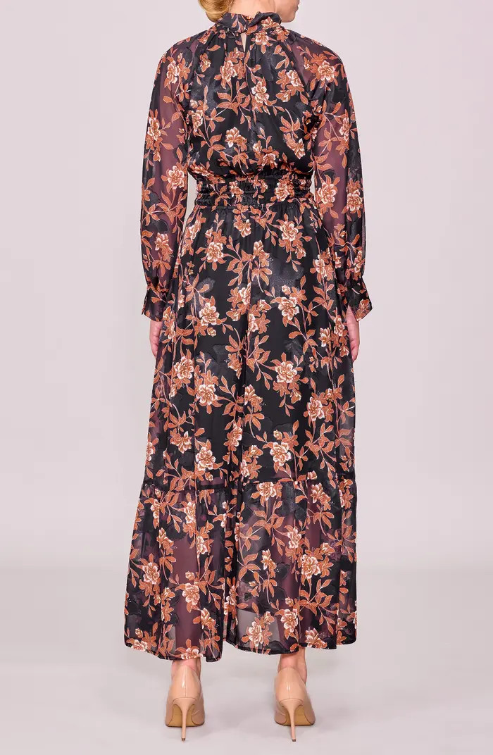 Twist Neck Long Sleeve Maxi Dress | Nordstrom