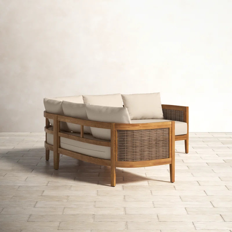 Fellers 80'' Polyethylene (PE) Wicker Outdoor Patio Sectional | Wayfair North America