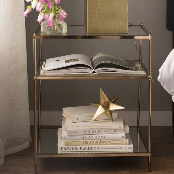 Janelle Glass Top End Table | Wayfair North America