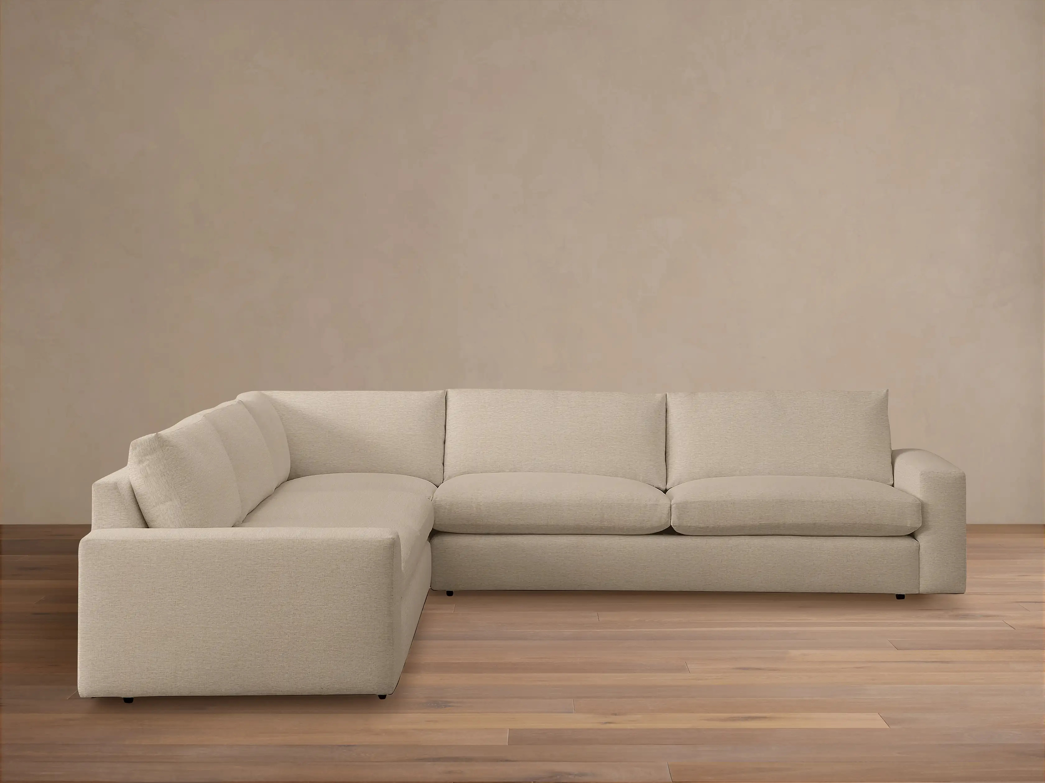 Kipton Wide Arm Three-Piece Corner Sectional | Arhaus